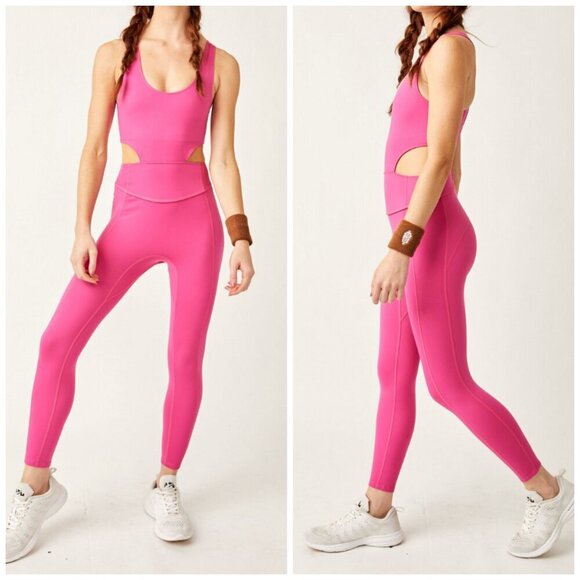 Free People Movement Back It Up Onesie in Dragon Fruit Medium - Picture 11 of 13